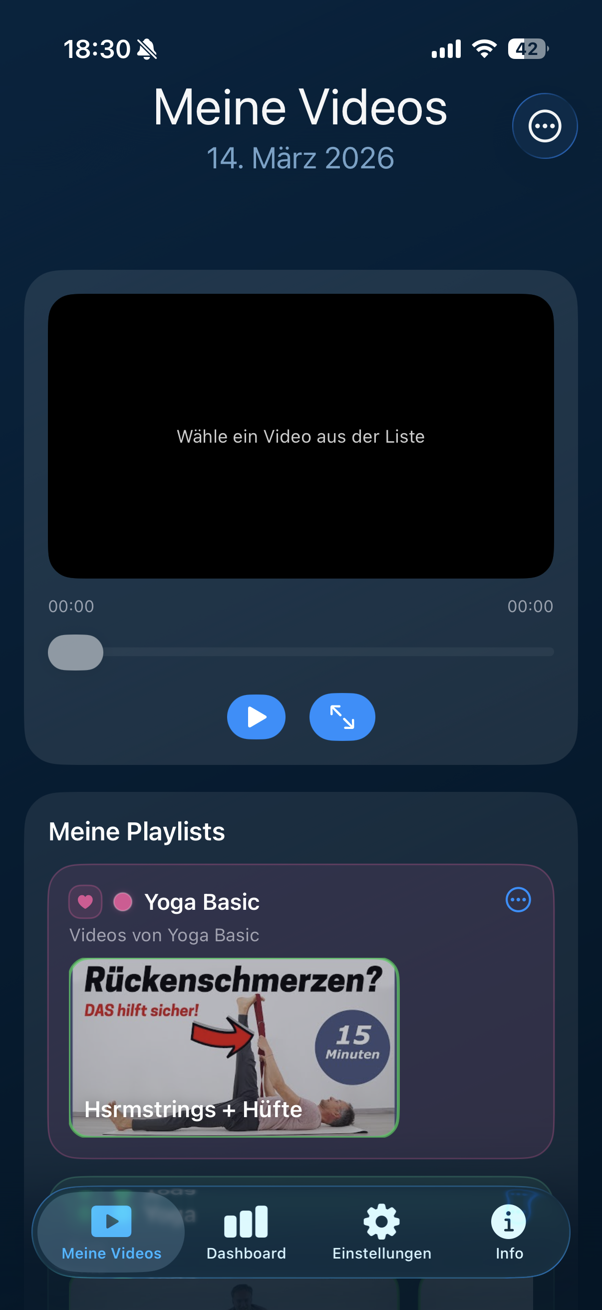 MyVideoSpace home view